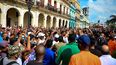Miles de cubanos participaban en una manifestación contra del régimen cubano que encabeza el designado gobernante Miguel Díaz-Canel en La Habana, el 11 de julio de 2021.
