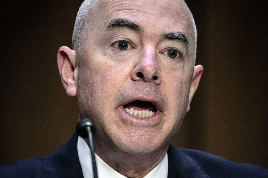 El secretario de Seguridad Nacional de EEUU Alejandro Mayorkas.&nbsp;