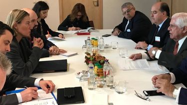 Diputados del Parlamento venezolano, encabezados por Omar Barboza, Julio Borges y Elías Matta, fueron recibidos por la alta representante de la Unión Europea (UE) para Asuntos Exteriores y Política de Seguridad, Federica Mogherini y los Eurodiputados.