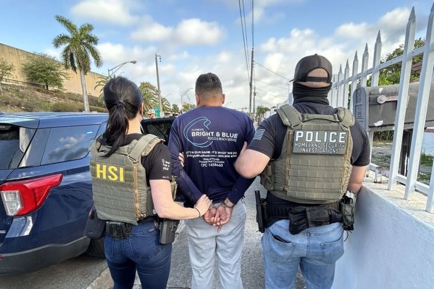 Agentes de ICE realizan un operativo contra delincuentes extranjeros en la ciudad de Miami.&nbsp;