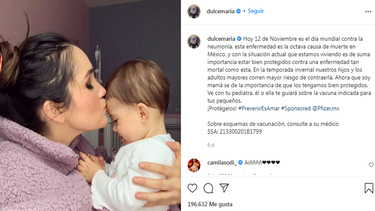 Dulce María con su bebé