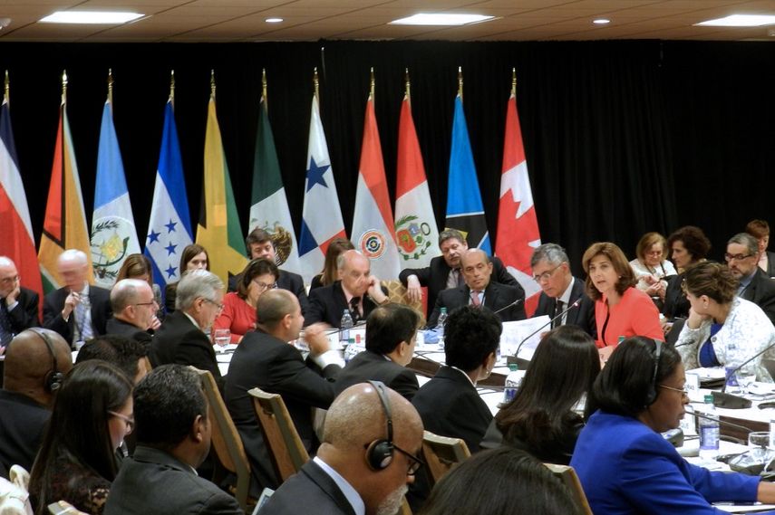 El Grupo de Lima reunido en Toronto el 26OCT17.&nbsp;