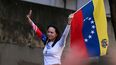María Corina Machado, líder de la oposición venezolana, en la concentración del 9 de enero de 2025 en Caracas