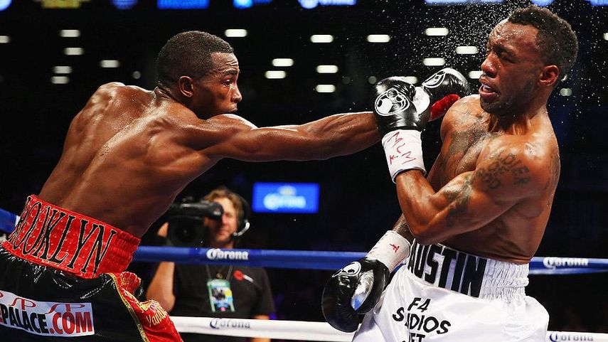 Lara (izquierda) superó fácilmente a Austin Trout. (ARCHIVO)