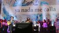La cantante chilena Mon Laferte act&uacute;a junto a cantantes mexicanas en el concierto Tiempo de mujeres,&nbsp;en la plaza Zocala, en Ciudad de M&eacute;xico.&nbsp;