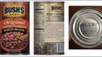 La presentación con defecto es la de las latas de 28 onzas de frijoles al horno Brown Hickory de Bush.