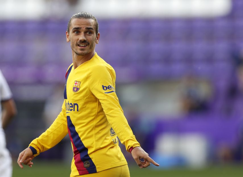 Antoine Griezmann del Barcelona durante el partido contra el Valladolid por la Liga espa&ntilde;ola en Valladolid, el s&aacute;bado 11 de julio de 2020.&nbsp;