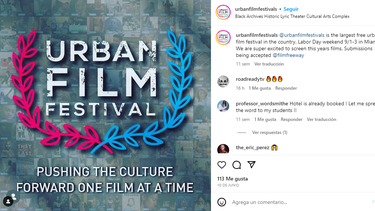 Flyer del Urban Film Festival.