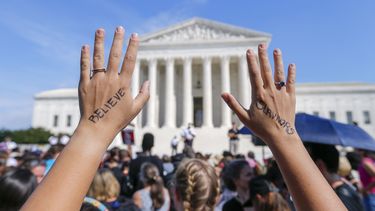 Manifestantes contra la confirmación del juez Brett Kavanaugh a la Corte Suprema.&nbsp;