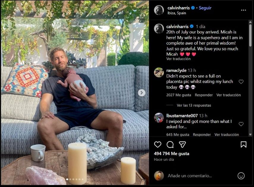 Calvin Harris y Vick Hope se conocieron en 2021. La noticia del embarazo fue mantenida en secreto hasta que ambos decidieron compartirla con el mundo&nbsp;&nbsp;