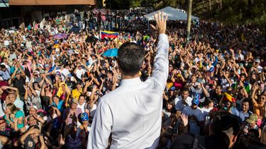 El presidente de la Asamblea Nacional de Venezuela, Juan Guaidó, participa en un Cabildo Abierto&nbsp; en Caracas.&nbsp;