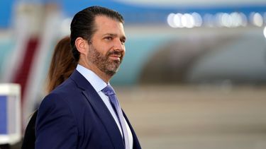 En esta foto de archivo del 20 de enero de 2021, Donald Trump Jr. en la Base Aérea Andrews, Maryland.&nbsp;