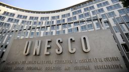 Fotografía de archivo que muestra a fachada de la sede de la Organización de Naciones Unidas para la Educación, la Ciencia y la Cultura (UNESCO) en París, Francia.&nbsp;