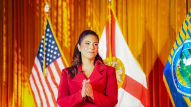 Christi Fraga, alcaldesa de Doral durante el discurso del Estado de la Ciudad.&nbsp;