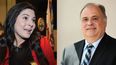 La alcaldesa de Doral, Christi Fraga, y el comisionado condal Juan Carlos Bermúdez.