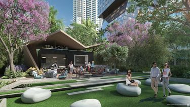 Imagen computarizada del nuevo parque entre las calles 3 y 5 en Biscayne Boulevard, Miami.