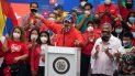 El presidente de Venezuela, Nicolás Maduro, habla a sus partidarios durante un mitin de campaña de clausura para las próximas elecciones a la Asamblea Nacional en Caracas, Venezuela, el jueves 3 de diciembre de 2020. El presidente de Venezuela, Nicolás Maduro, habla a sus partidarios durante un mitin de campaña de clausura para las próximas elecciones a la Asamblea Nacional en Caracas, Venezuela, el jueves 3 de diciembre de 2020.