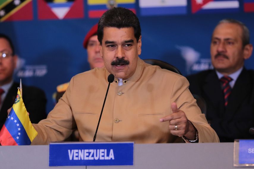 Maduro durante la cumbre extraordinaria de cancilleres del ALBA celebrada este martes 8 de agosto en Caracas.