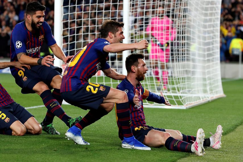 El&nbsp;Barcelona&nbsp;puso un pie en la final de la Liga de Campeones (3-0),&nbsp;gracias a&nbsp;un doblete de Messi y otro tanto de Luis Suárez