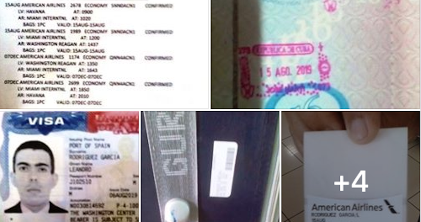 Captura de pantalla de la publicación de Leandro García en su cuenta de Facebook, donde denuncia la negación de viaje por parte del régimen cubano.