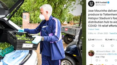El&nbsp;t&eacute;cnico del Tottenham Hotspur Jos&eacute; Mourinho ha sacado su lado m&aacute;s humano durante la pandemia