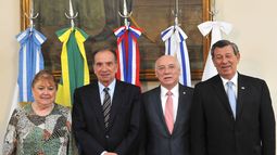 Los cancilleres de los países que integran el bloque sudamericano (Argentina, Uruguay, Paraguay y Brasil) retomaron las negociaciones con la Union Europea.