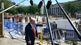 El presidente Donald J. Trump muestra el avance de las obras del gran salón, un enorme proyecto que queda para la posteridad y hecho con su propio dinero y el de donantes privados.