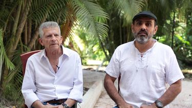 Aureliano Carbonell y Bernardo Téllez voceros del Ejercito de Liberación Nacional.&nbsp;