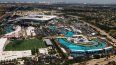 Vista panorámica del autódromo del Hard Rock Stadium.