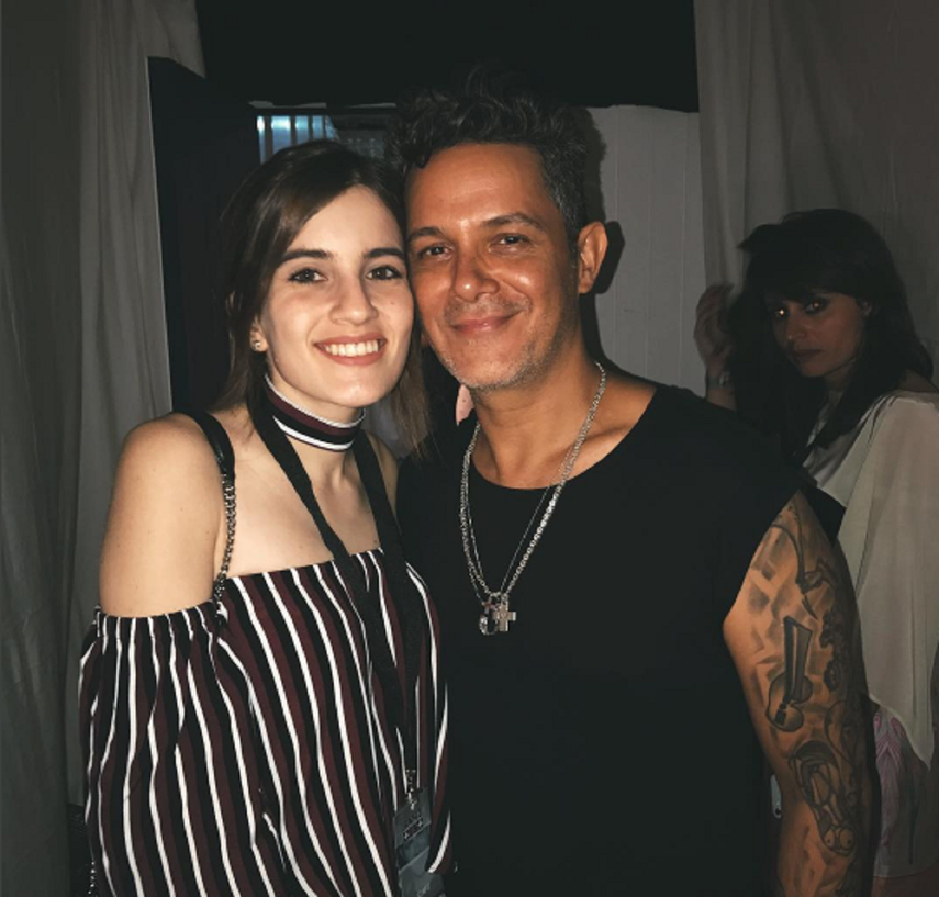 La cantante Ania junto a Alejandro Sanz.
