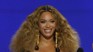 Beyoncé en la 63 ceremonia anual de los Grammy en Los Ángeles el 14 de marzo de 2021. Beyoncé está nominada a nueve Grammy incluyendo Grabación y Canción del año por Break My Soul además de álbum del año por Renaissance.