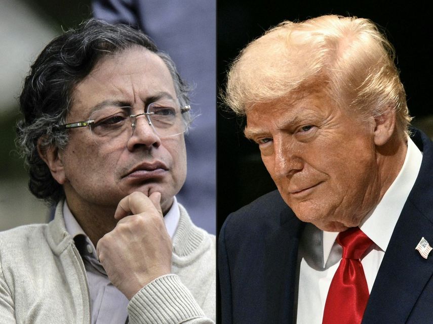 Gustavo Petro y el presidente de EEUU, Donald Trump.&nbsp;