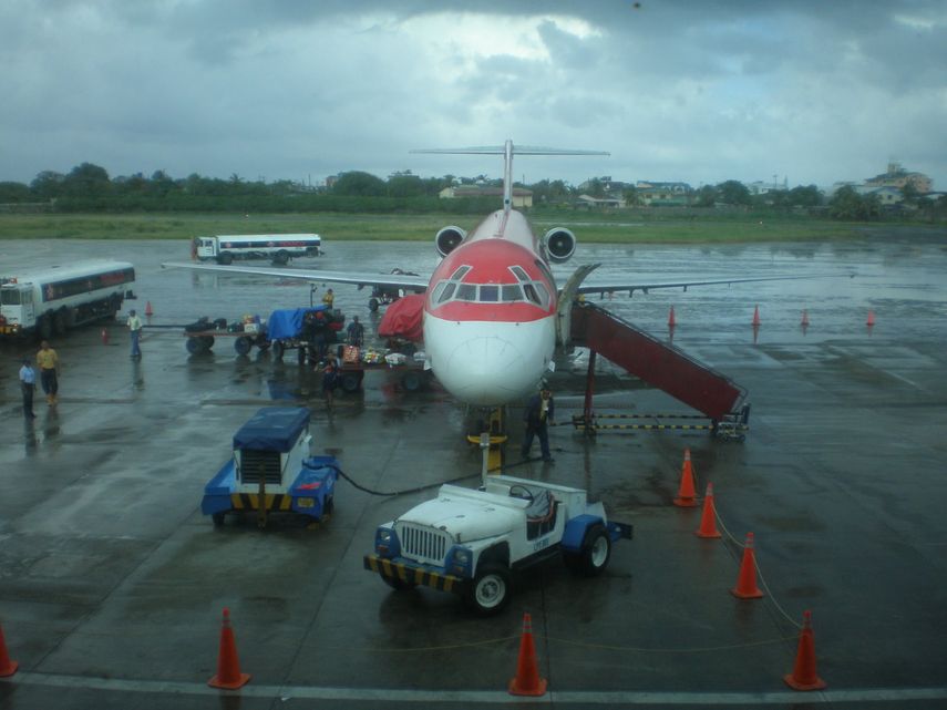 Aeropuerto&nbsp;Gustavo Rojas Pinilla de la isla de San Andrés, en el Caribe colombiano