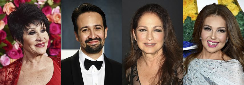 En esta combinaci&oacute;n de fotos, Chita Rivera, Lin-Manuel Miranda, Gloria Estefan y Thal&iacute;a, quienes participar&aacute;n en un concierto digital ben&eacute;fico el 1ro de octubre para celebrar la cultura latina y sus logros en el teatro. Viva Broadway! Hear Our Voices.&nbsp;