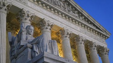 Imagen de la fachada de la Corte Suprema de Estados Unidos en Washington.