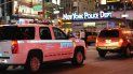 Un carro policial en una de las calles de Nueva York. Un carro policial en una de las calles de Nueva York.