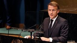 El presidente francés, Emmanuel Macron, durante su discurso en la Asamblea General de la ONU. El presidente francés, Emmanuel Macron, durante su discurso en la Asamblea General de la ONU.