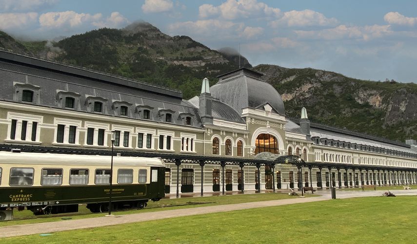 Estación Canfranc, Pirineos, Aragón, España.