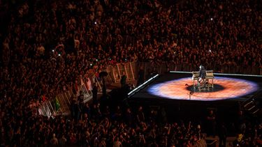 La estrella del pop estadounidense Lady Gaga se presenta durante su concierto en la playa de Copacabana en Río de Janeiro, Brasil, el 3 de mayo de 2025