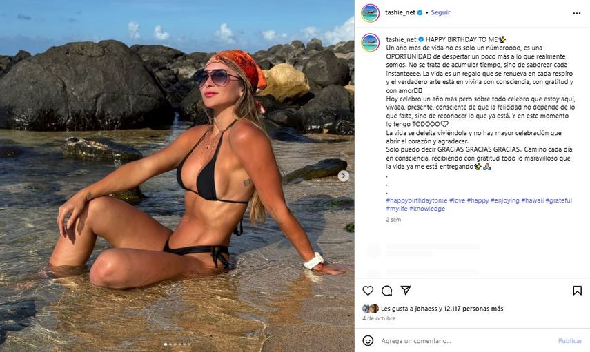 La modelo e influencer Natasha Araos, conocida como Tashie.&nbsp;