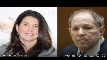La actriz británica Julia Ormond y el productor de cine Harvey Weinstein.
