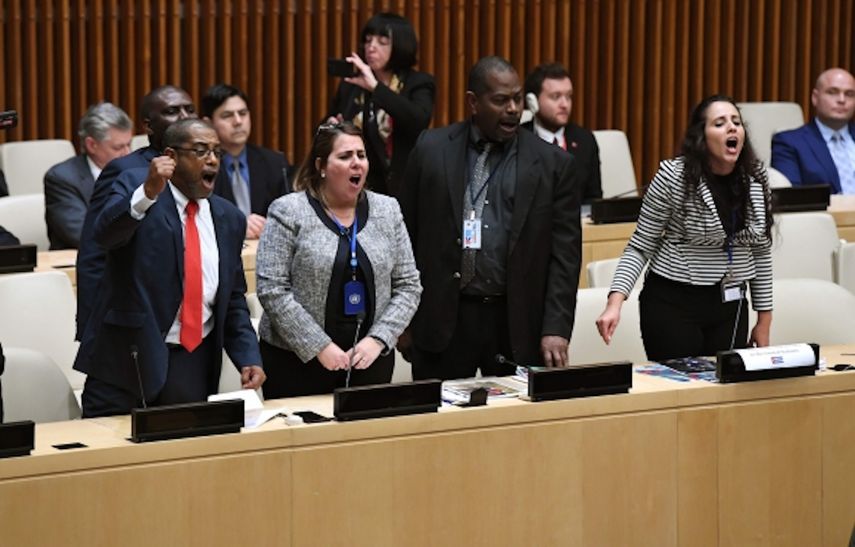 Diplom&aacute;ticos cubanos boicotean sesi&oacute;n en la ONU.