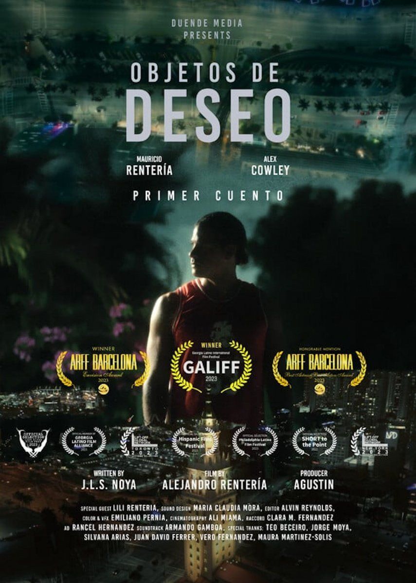 Cartel del cortometraje Objetos de Deseo, de Alejandro Rentería.&nbsp;