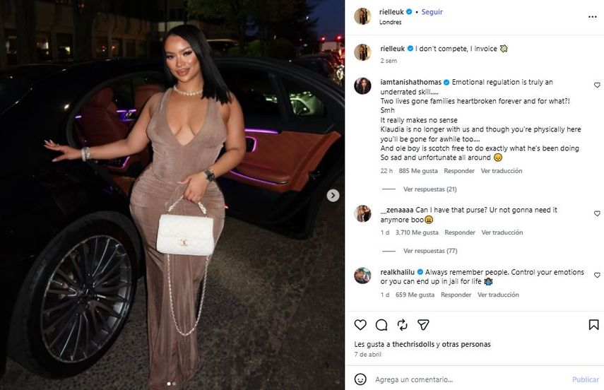 La influencer Gabrielle Carrington, conocida en redes sociales como Rielle.&nbsp;