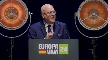Orlando Gutiérrez-Boronat, coordinador de la Asamblea de la Resistencia Cubana, durante su participación en el Foro Europa Viva en Madrid