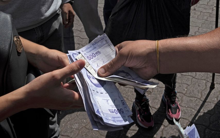 Billetes de 500.000 bolívares en Venezuela.&nbsp;