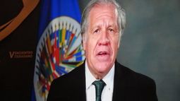 Fotografía del secretario general de la OEA, Luis Almagro, durante su mensaje al V Encuentro Ciudadano, el 4 de marzo de 2020, en Guatemala.