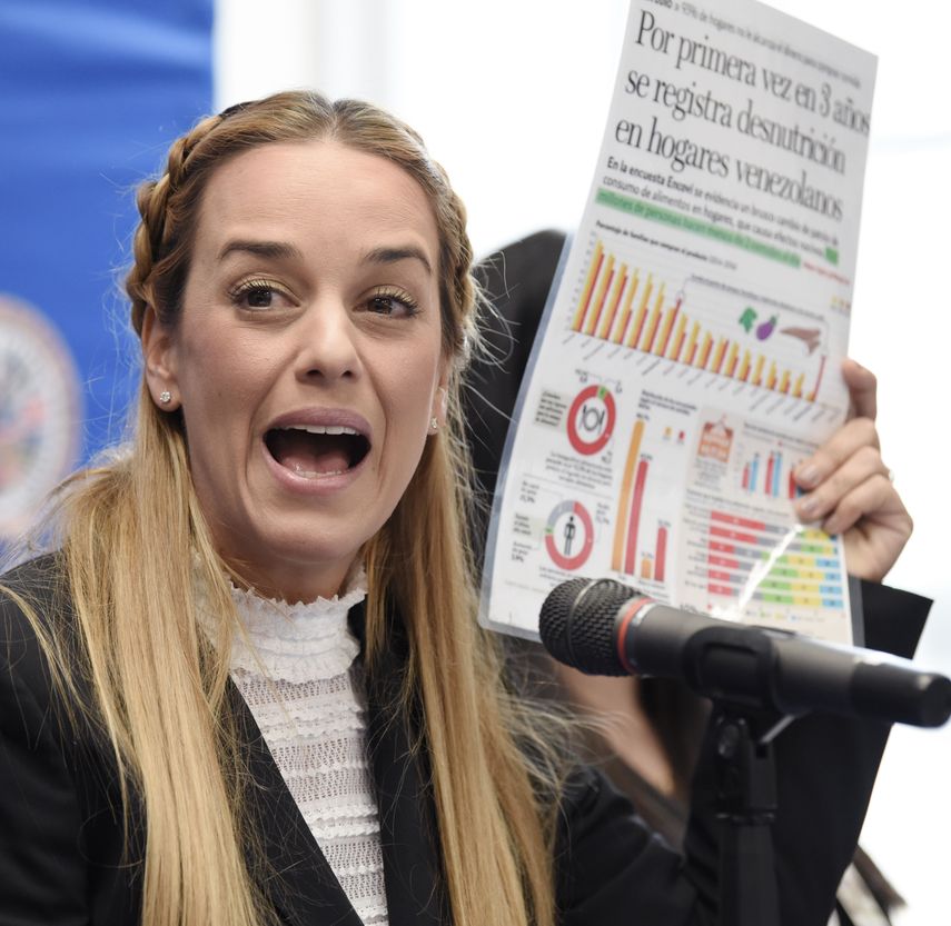 Lilian Tintori, esposa del líder opositor venezolano Leopoldo López
