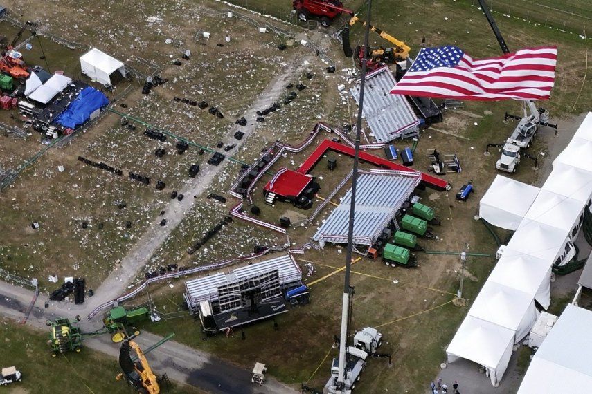 El sitio conocido como Butler Farm Show en Butler, Pensilvania, donde hubo un intento de asesinato contra el expresidente Donald Trump, el 15 de julio del 2024.&nbsp;
