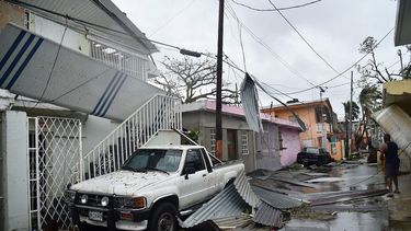 Daños que causó el huracán María en un barrio de San Juan, Puerto Rico.